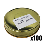 70 mm Mason Canning Jar Lid - Gold