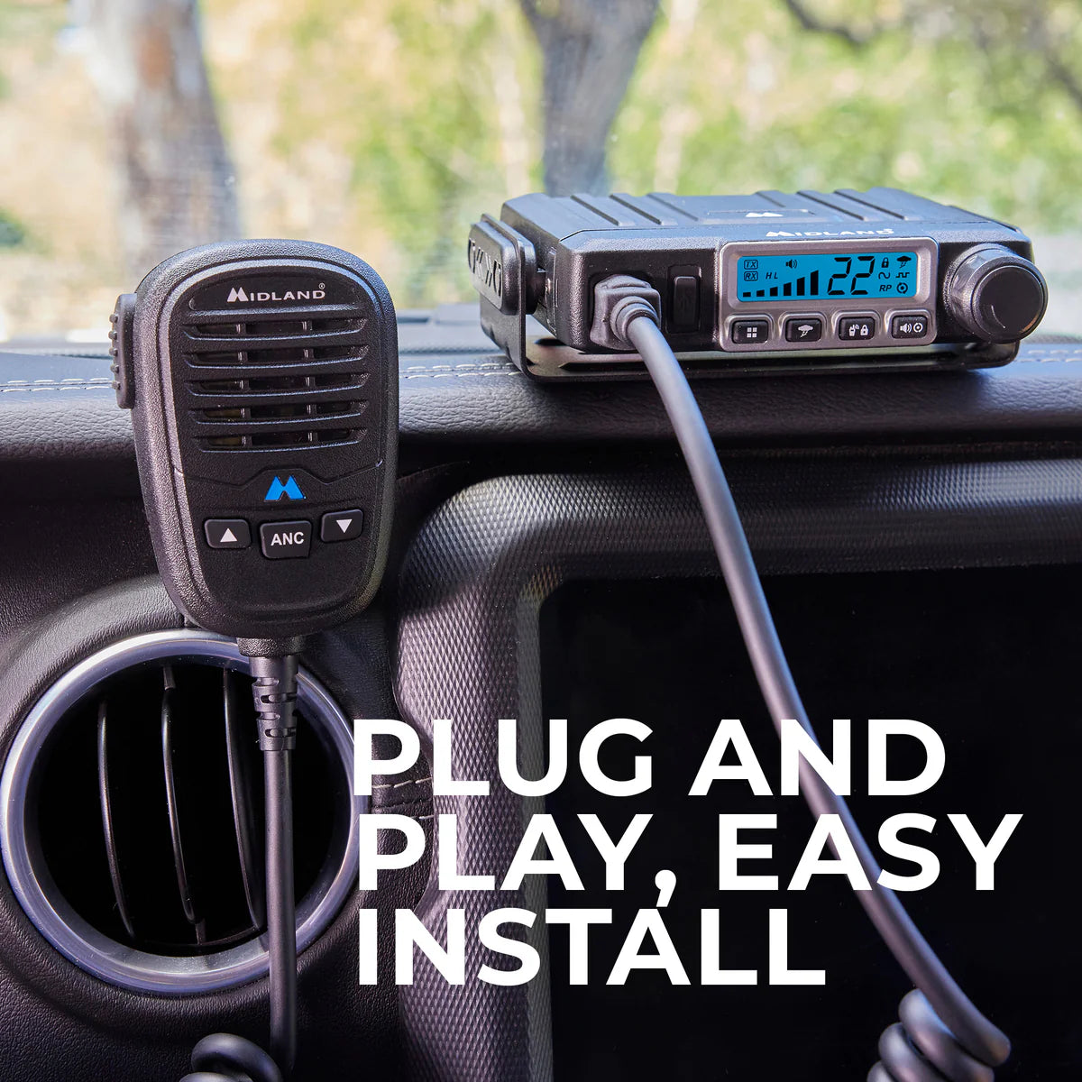 Midland GMRS MXT115AGR - 15-Watt Harvest Bundle