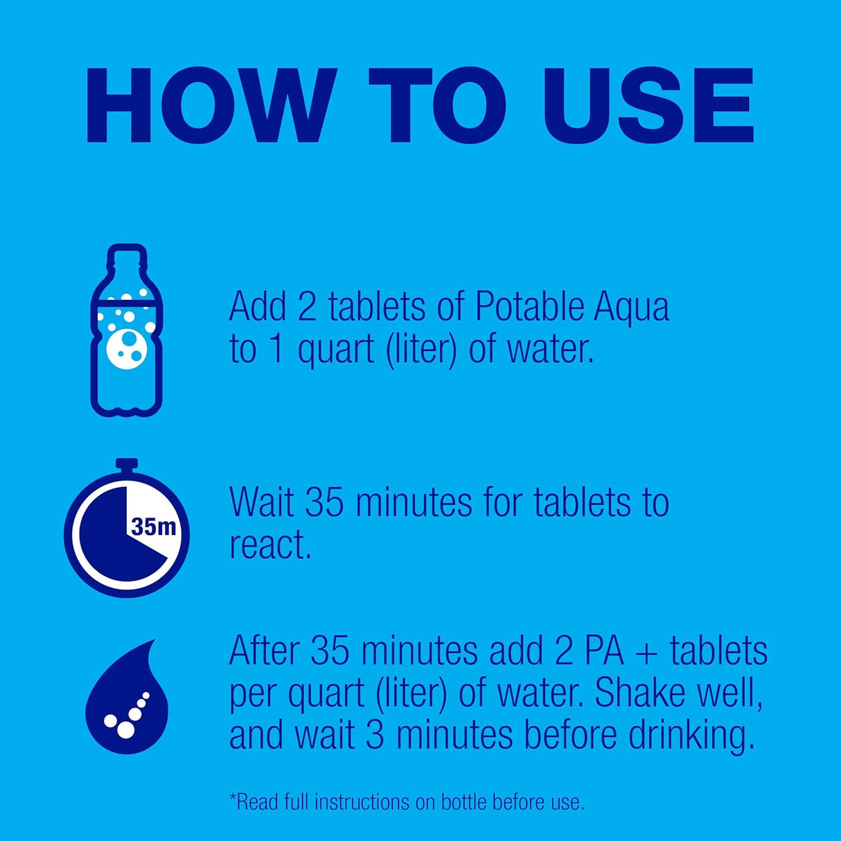 Potable Aqua Plus Water Purification Tablets