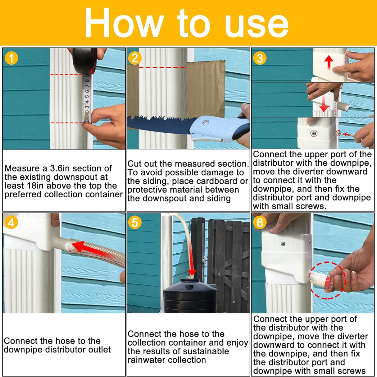 Rainwater Diverter Kit: Rainwater Diverter Connector System