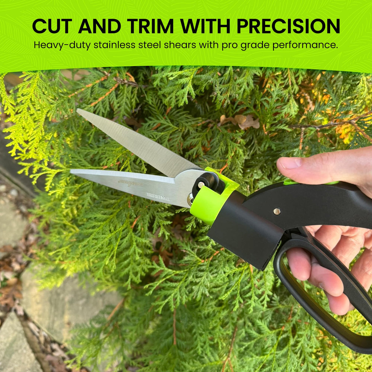 Heavy-Duty 360° Rotating Hand Grass Clipper Scissors