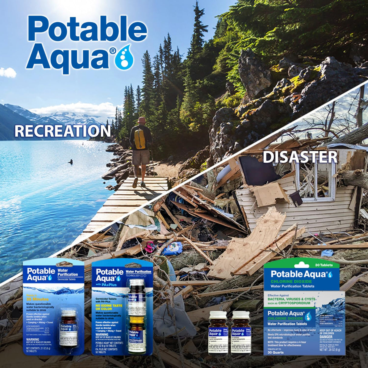 Potable Aqua Plus Water Purification Tablets