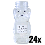8 oz Plastic Flat Panel Honey Bears
