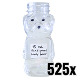 8 oz Plastic Flat Panel Honey Bears