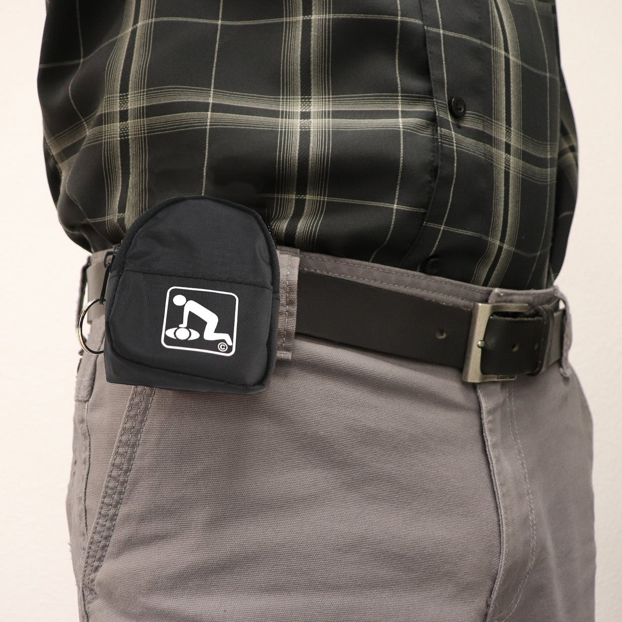 CPR Black Beltloop Keychain Backpack with Faceshield, Gloves, and Cleansing Wipes