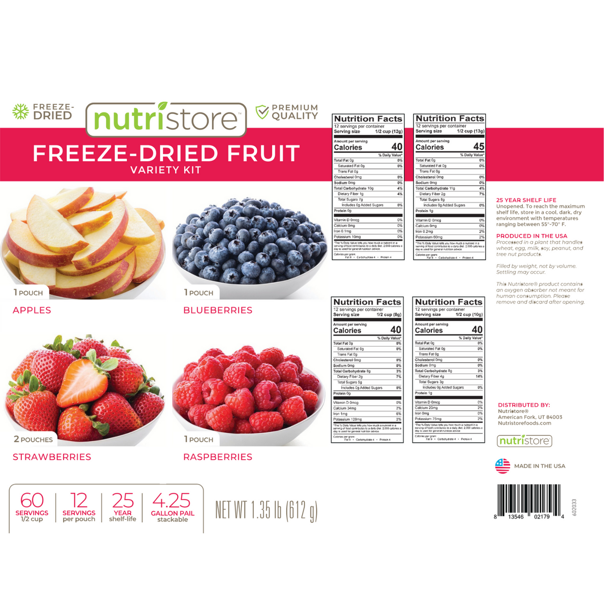 Freeze Dried Fruit Variety Bucket