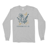 Abstract Flower Long Sleeve Tee Shirt