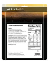 AlpineAire Tuscan Style Pasta Roma | Vegetarian Cook-in-Pouch Meal