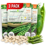 Garden Guru Sugar Snap Pea Seeds 3-Pack - Non-GMO