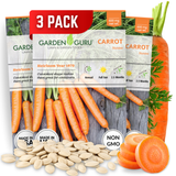 Garden Guru Nantes Carrot Seeds 3-Pack - Non-GMO