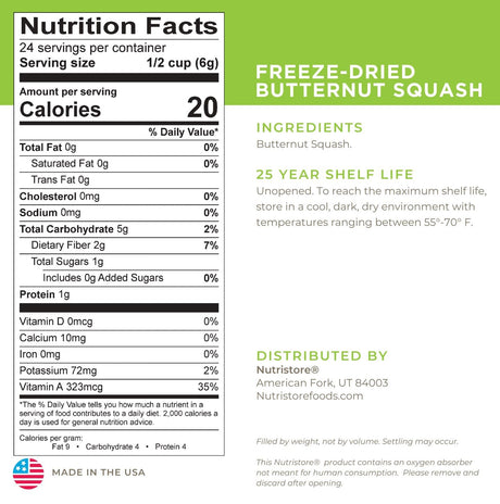 Butternut Squash Freeze Dried - #10 Can