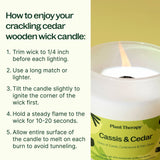 Cassis & Cedar Naturally Scented Candle