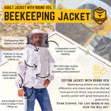 Classic Cotton Beekeeping Jacket with Round Veil