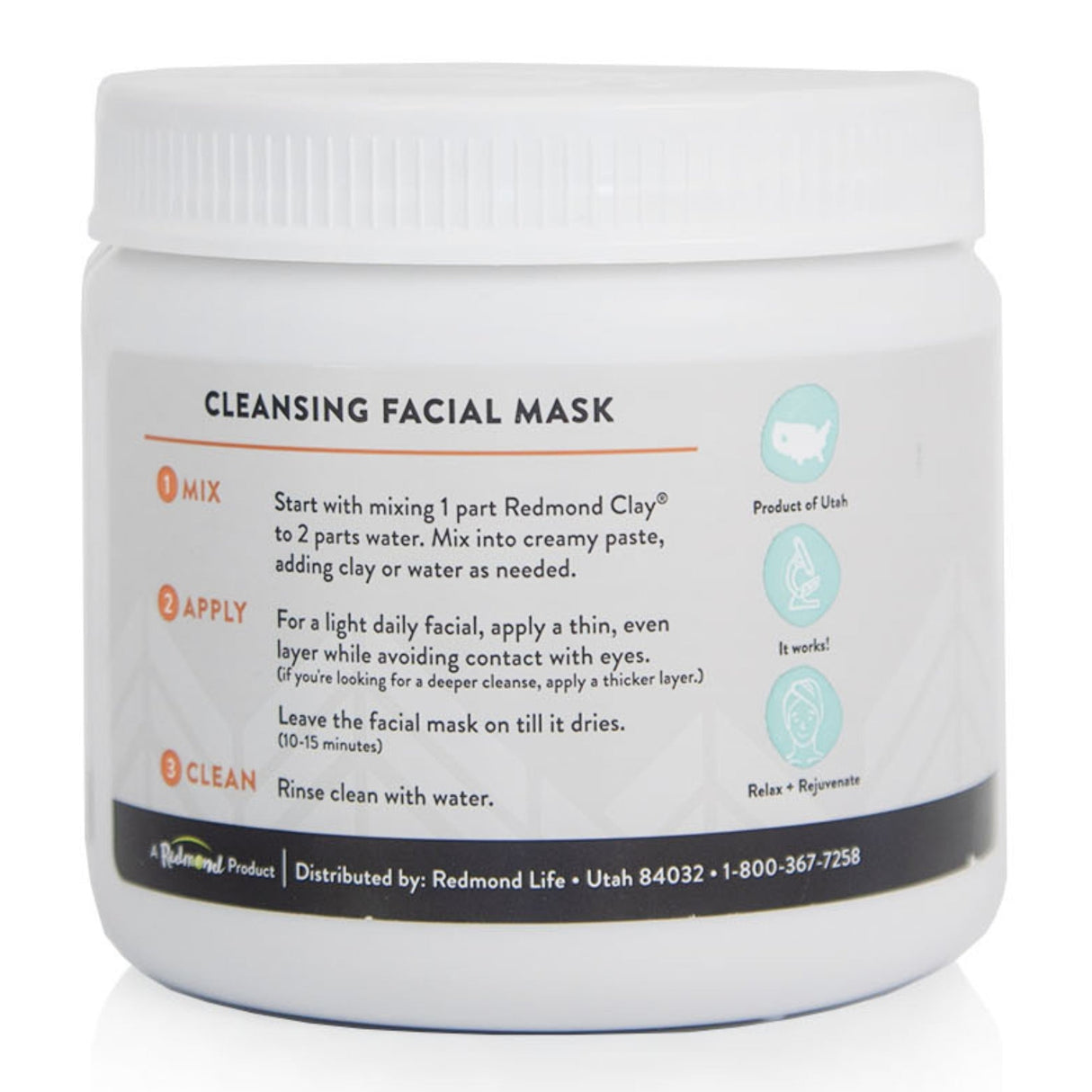 Redmond Ready-to-mix Bentonite Clay 10 oz Jar