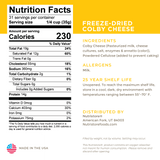 Colby Cheese Freeze Dried - #10 Can