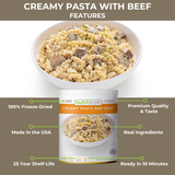 Creamy Pasta and Beef Freeze Dried - #10 Can