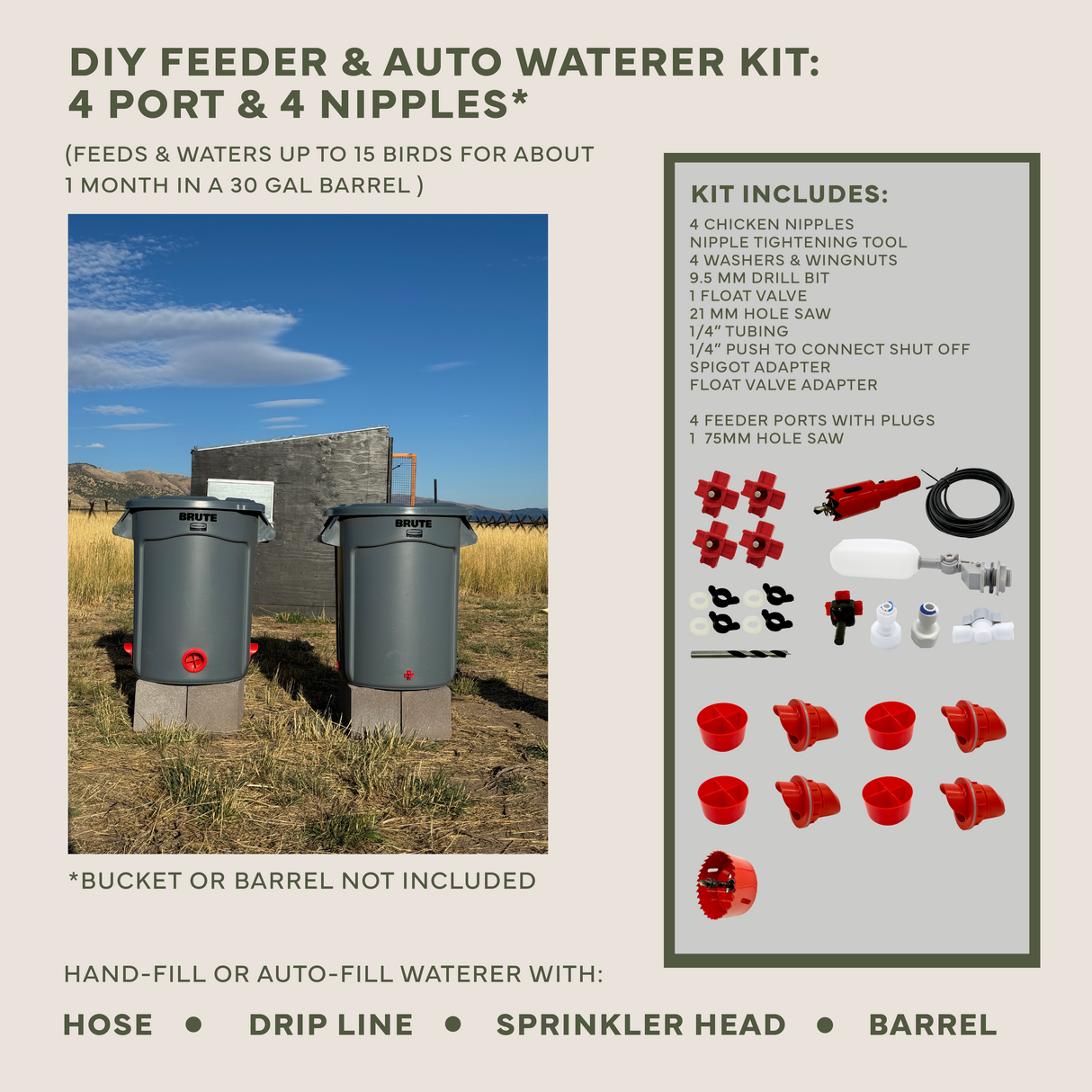 Easy Chicken Feeder and Automatic Chicken Waterer Kits – Chicken Chores Just Got 20X Easier