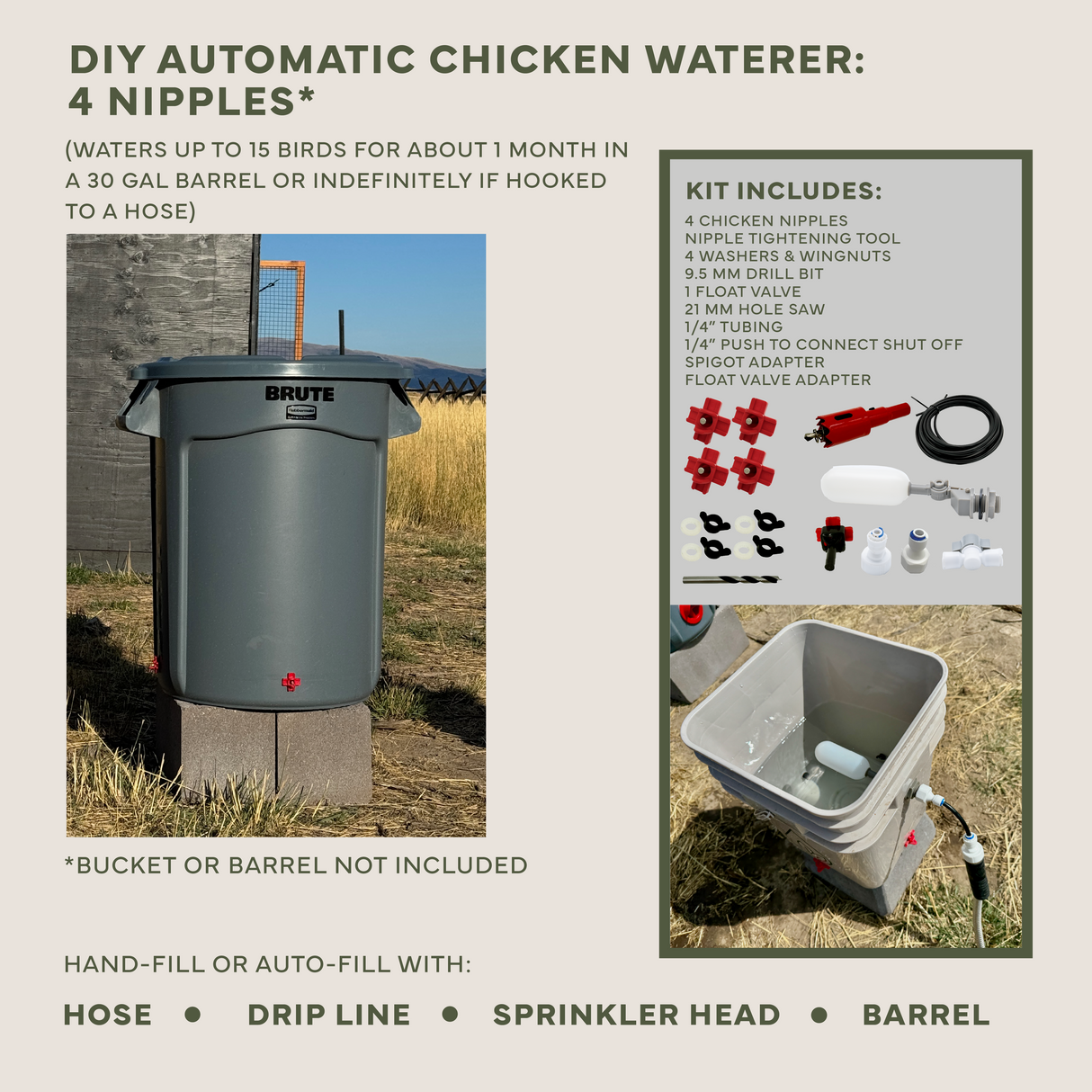 Easy Chicken Feeder and Automatic Chicken Waterer Kits – Chicken Chores Just Got 20X Easier