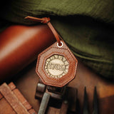Pirate Goods Peso Pocket v4 Plus Coin Holder – Octagonal Leather Challenge Coin Case for EDC