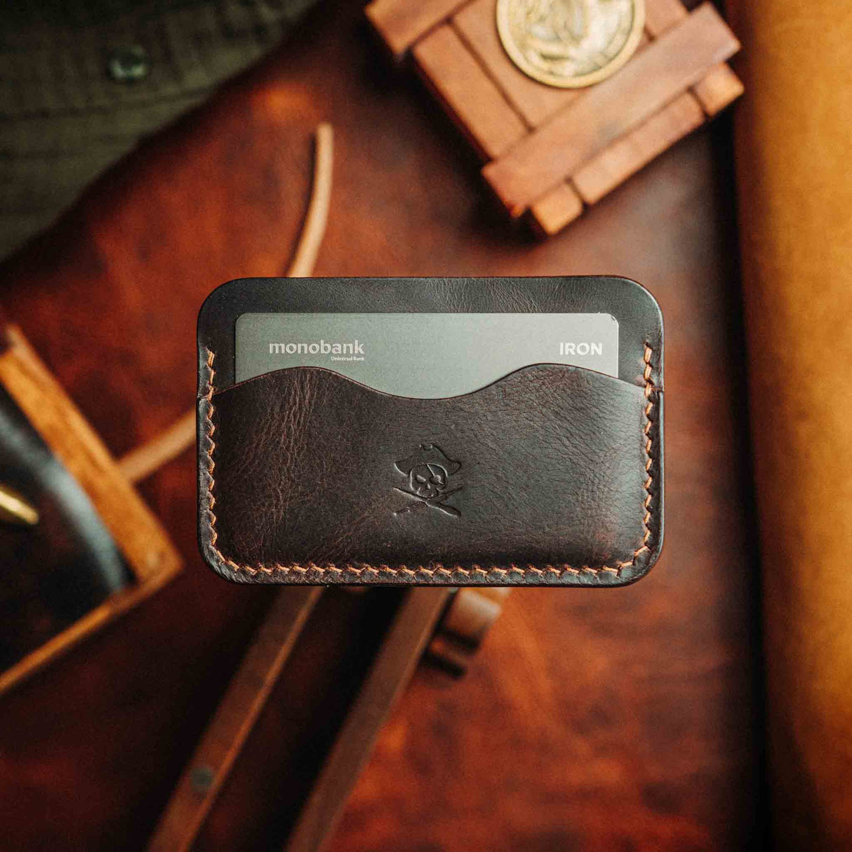 Pirate Goods Drunken Boatswain v2 Slim Wallet – Minimalist Leather EDC Card Holder
