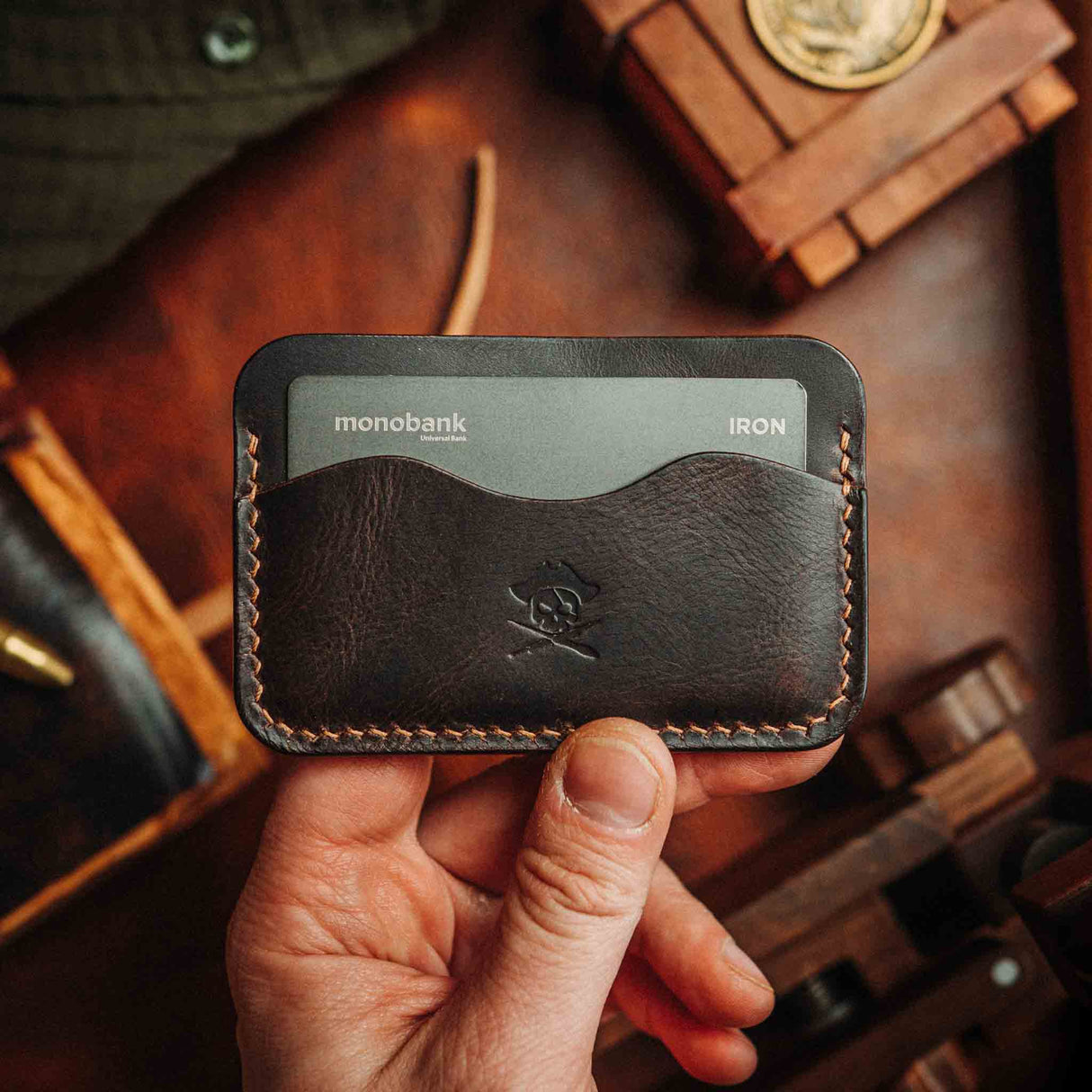 Pirate Goods Drunken Boatswain v2 Slim Wallet – Minimalist Leather EDC Card Holder