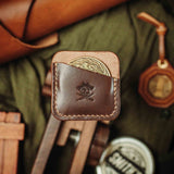 Pirate Goods Peso Pocket Coin Holder – Leather Challenge Coin Case for EDC