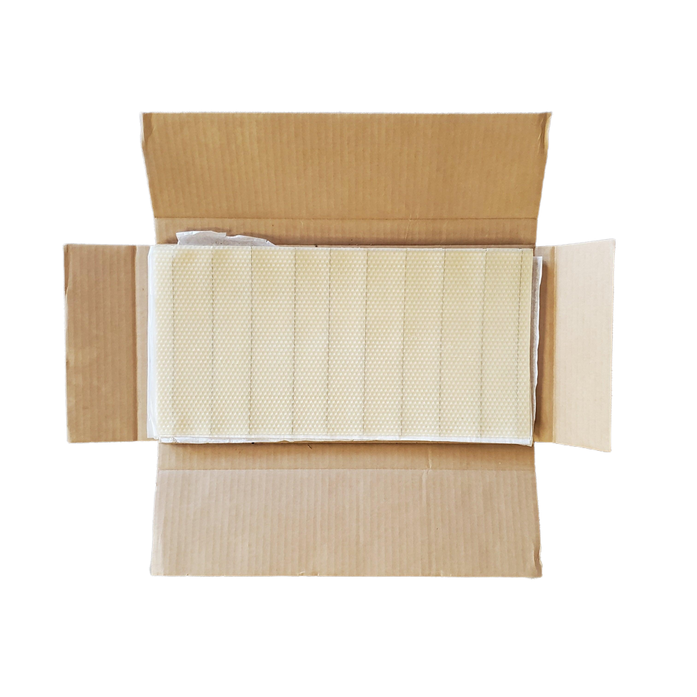 Deep Beeswax Foundation - Wired With Hooks - 8 3/8-inch