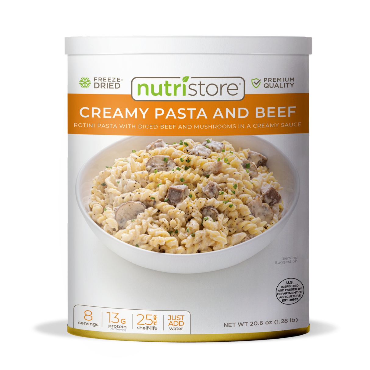 Creamy Pasta and Beef Freeze Dried - #10 Can