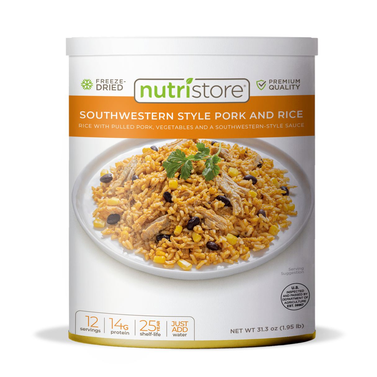 Southwestern Style Pork and Rice Freeze Dried - #10 Can