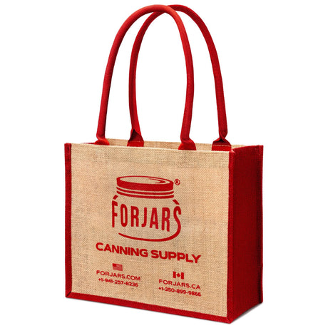 Forjars Reusable Burlap Tote Bags – Available in Two Sizes: Small & Medium