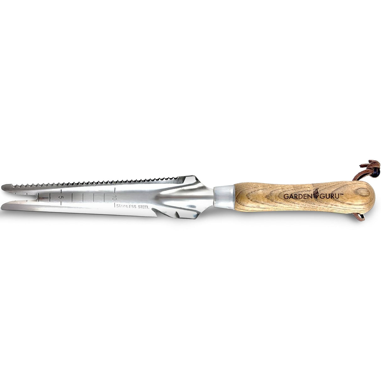 Stainless Steel 5-in-1 Weeder Trowel (classic wood handle)