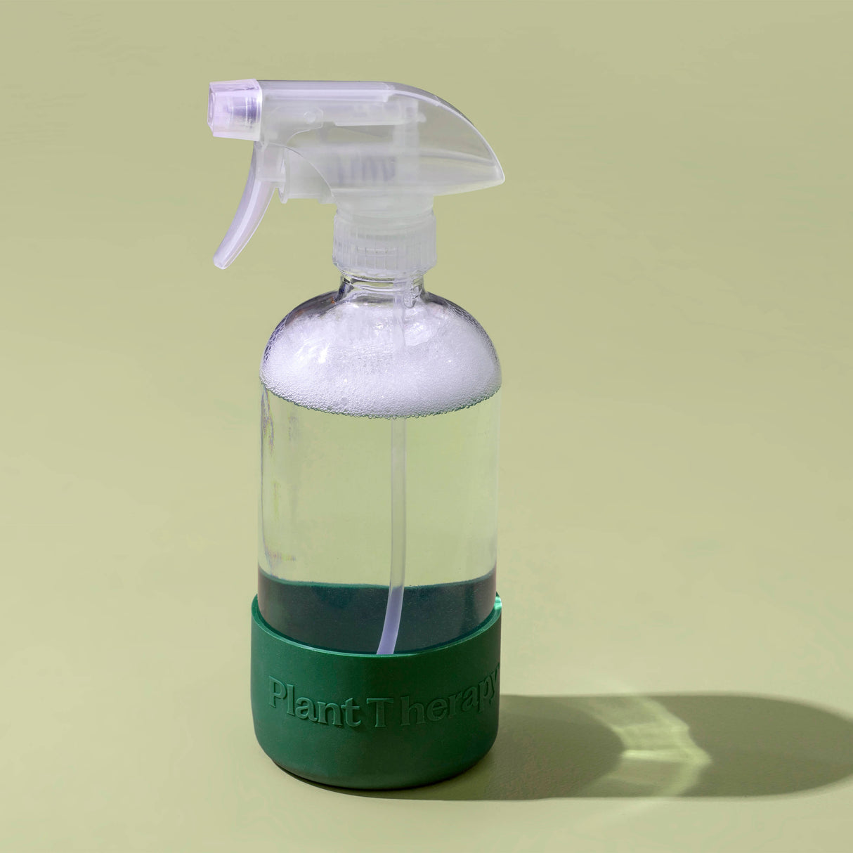 Glass Spray Bottle with Forest Green Sleeve