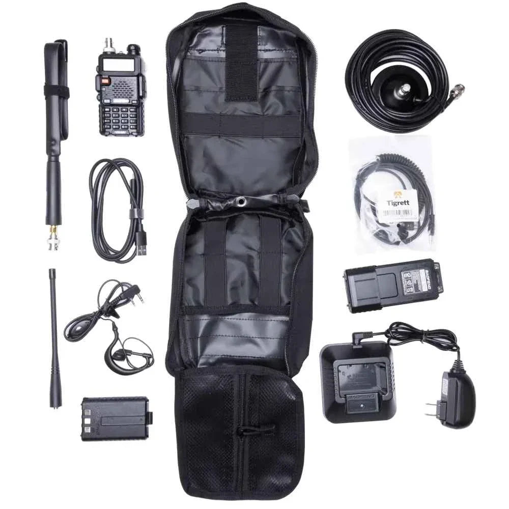 Radio Go Bag with Baofeng BF-F8HP 8 Watt Programmed Vehicle Radio and Nagoya NA771