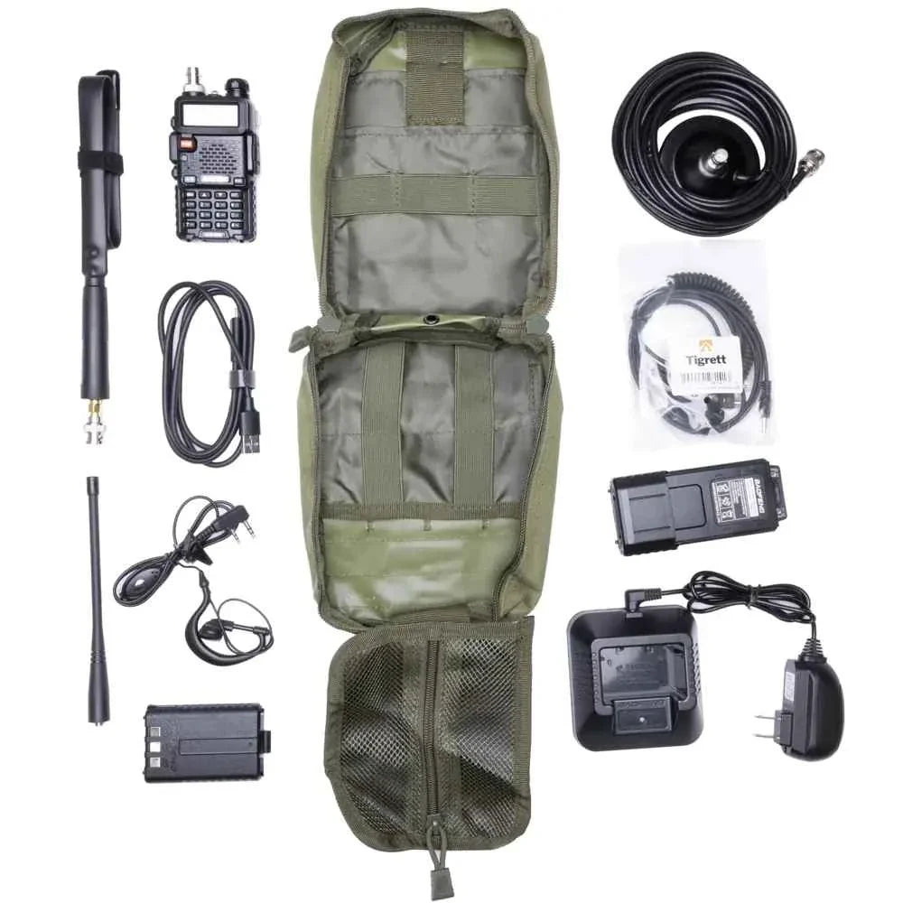 Radio Go Bag with Baofeng BF-F8HP 8 Watt Programmed Vehicle Radio and Nagoya NA771