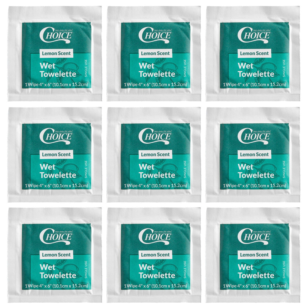 Wet Naps (Moist Towelettes), Pack of 9