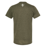Heather Military Green Round Short Sleeve Shirt