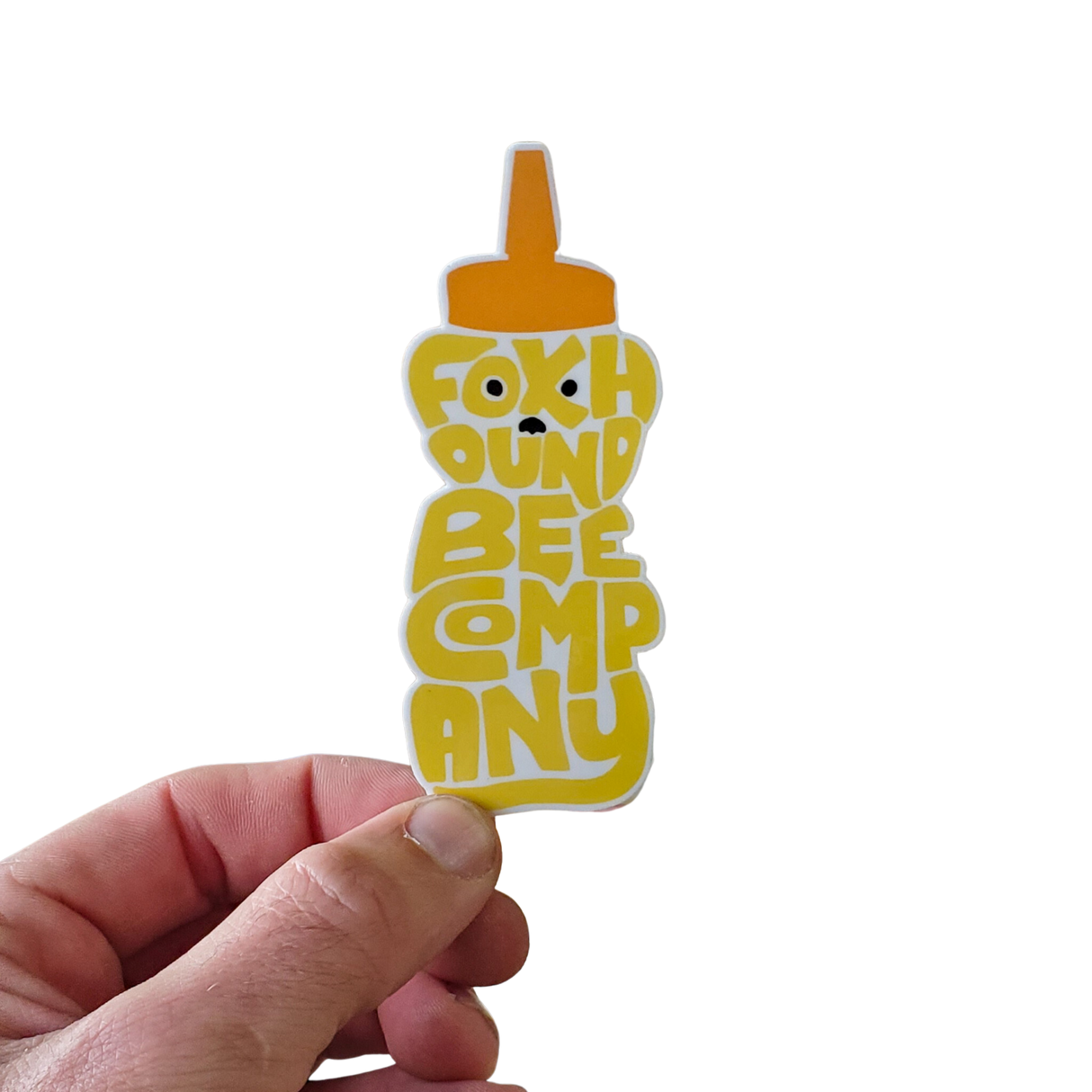 Honeybee Bear-Shaped Vinyl Sticker