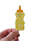 Honeybee Bear-Shaped Vinyl Sticker