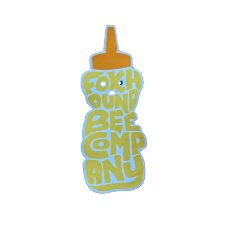 Honeybee Bear-Shaped Vinyl Sticker