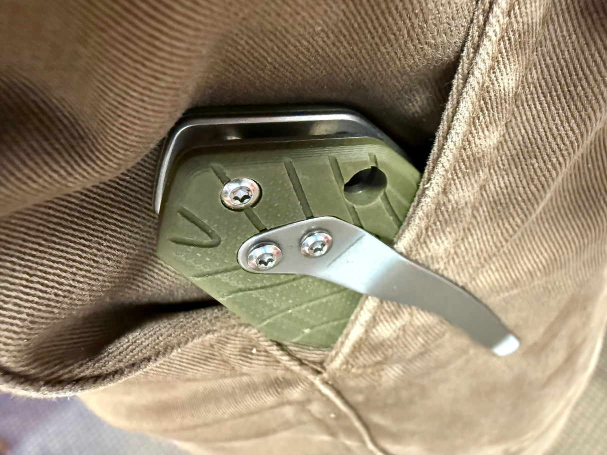 OD Green G10 - Topo-Trekker D2 Pocket Knife By Maratac®