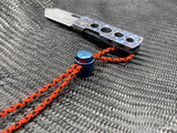 Titanium Double Cord Lock -  Blue Anodized ( Coming Back Soon )