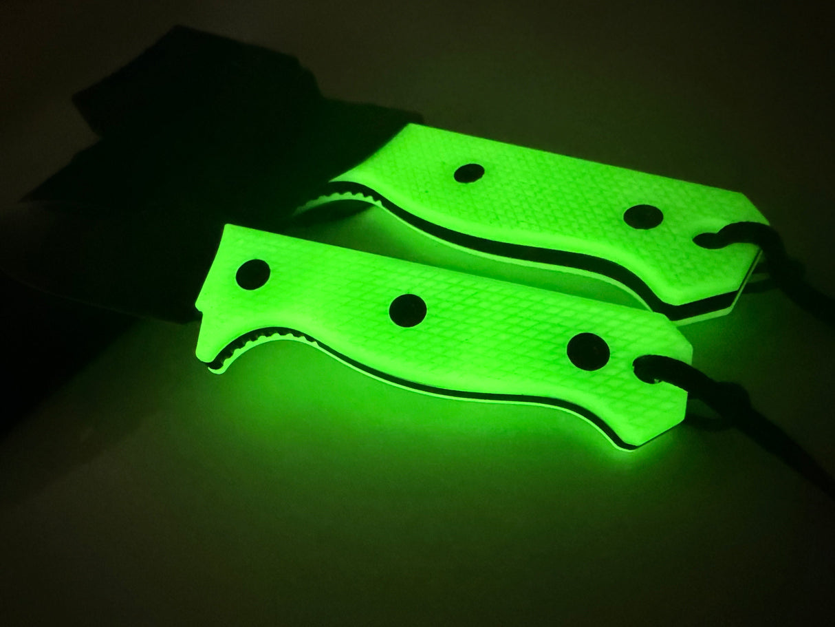 Compact R4A Slim- Ready 4 Action Knife / D2 Fixed Blade ( UGM GLOW Scales ) 🔥 New 🔥