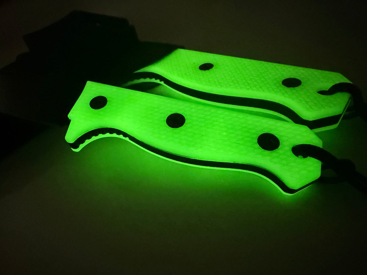 Compact R4A Slim- Ready 4 Action Knife / D2 Fixed Blade ( UGM GLOW Scales ) 🔥 New 🔥