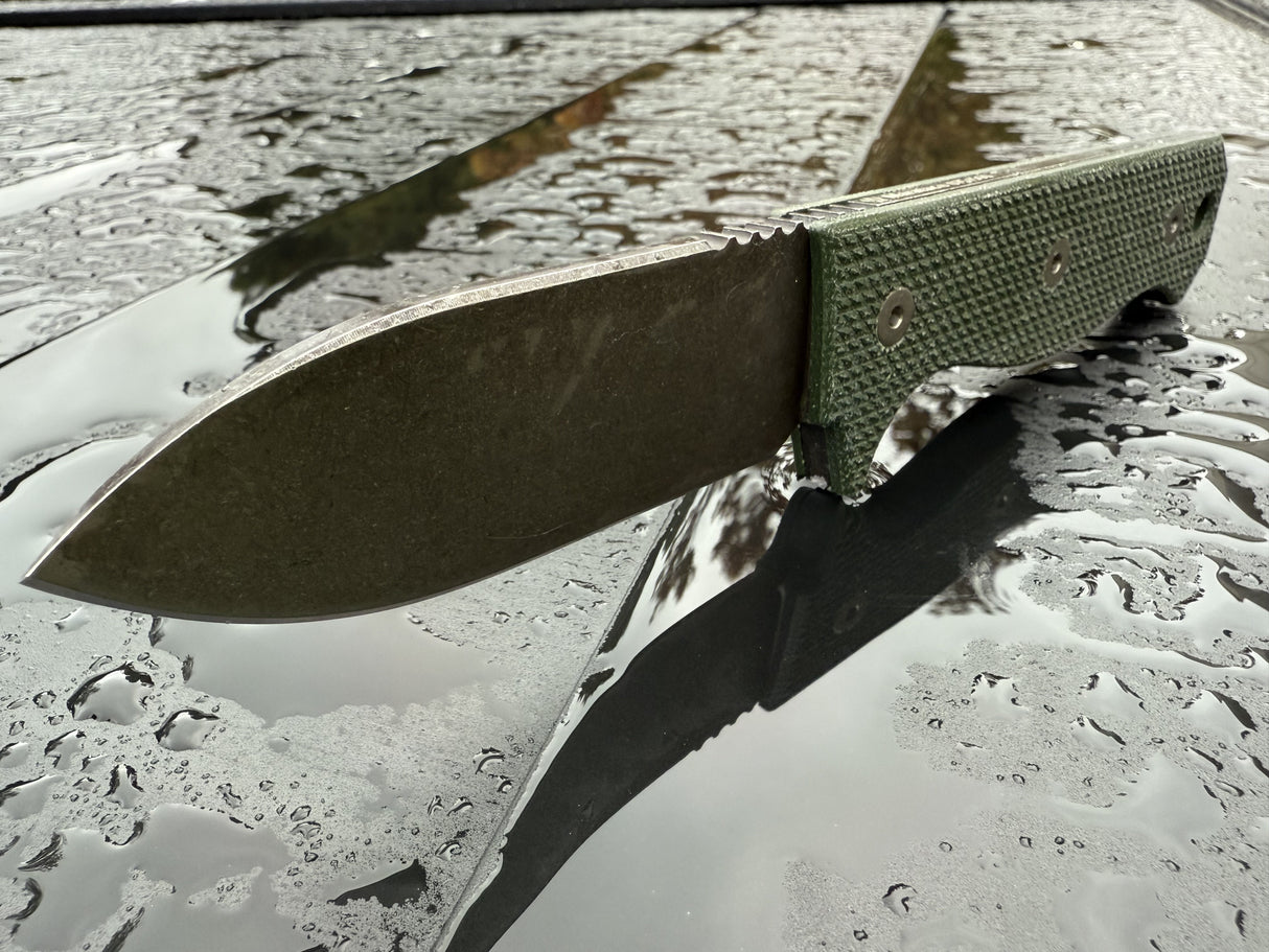 Compact R4A Slim - Ready 4 Action Knife / D2 Fixed Blade ( MICARTA Scales ) 🔥 New 🔥