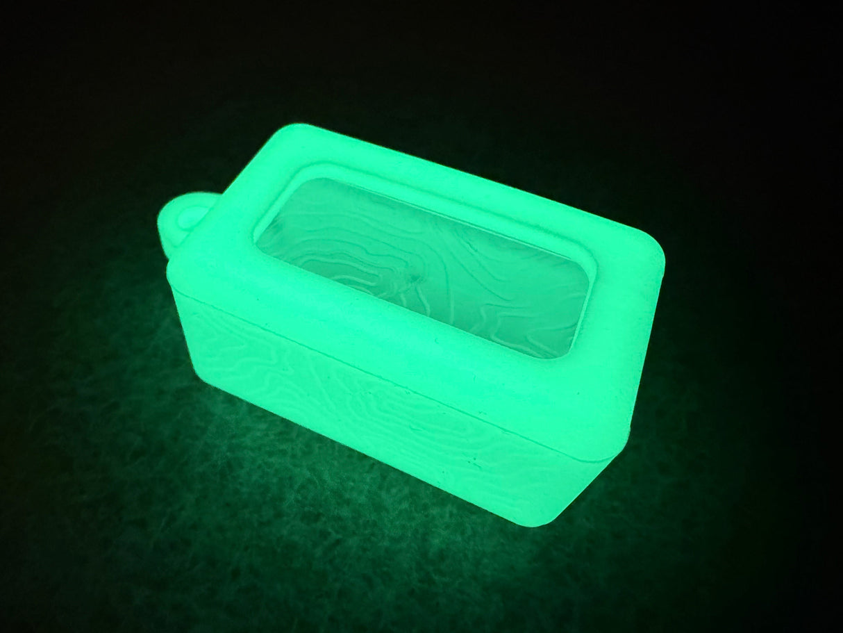 Tiny Polycarbonate Pocket Box - Gen 3 Topo + Glow Silicone Holder