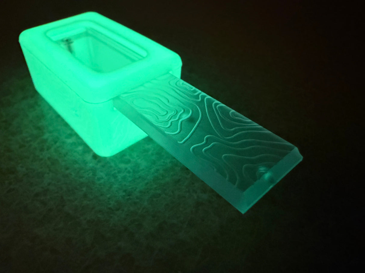 Tiny Polycarbonate Pocket Box - Gen 3 Topo + Glow Silicone Holder