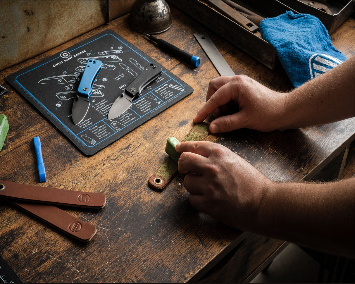 Leather Honing Strop for Pocket Knives