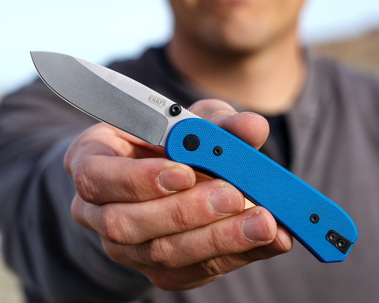 Lander 1 Pocket Knife - Blue G10 - D2