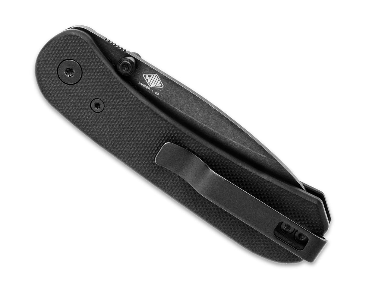 Lander 1 Pocket Knife - Black G10 - D2