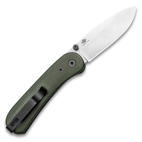 Lander 1 Pocket Knife - Contoured Green Micarta - 14C28N